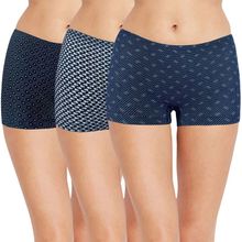 Bodycare Women's Printed Cotton Boy Shorts in Pack of 3 - Multi-color