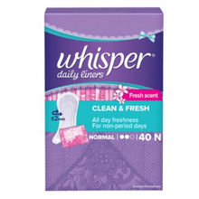 Whisper Clean and Fresh Daily Liners, 40 panty liners for women - Pack of 1