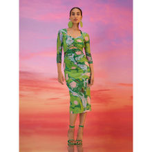 RSVP by Nykaa Fashion Multicolor Abstract Sweetheart Neck Bodycon Midi Dress