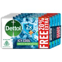 Dettol Cool BathingSoapBar With 2x Menthol - Pack of 4