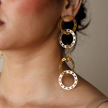 Zohra Handcrafted & Gold Plated Sven Link Earrings