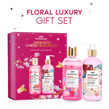 Nykaa Wanderlust Japanese Cherry Blossom Gift Set of 2 - Shower Gel & Body Lotion Red Berry & Orchid