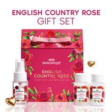 Nykaa Wanderlust English Country Rose Gift Set - Hair & Body Mist, Lotion & Shower Gel - Bestseller