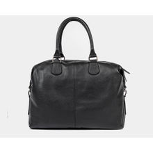 Brown Bear Genuine Leather Weekender Duffle Bag for Short Duration Getaway Black