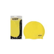 Viva Swimming Unisex Silicone Swimming Cap with Zip Pouch Yellow