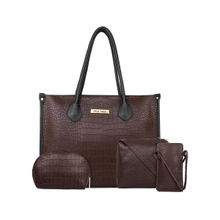 Legal Bribe Crock Style Tote Bag Combo Of 4 Brown
