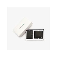 Lacoste Black FG Leather Billfold and Card Holder Gift Set