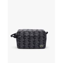 Lacoste Grey Neocroc Jacquard Motif Toiletry Bag