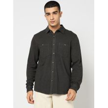 GAP Men's Melange Full Sleeves Shirt