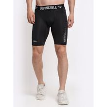 INVINCIBLE Black Men Ghost Compression Shorts