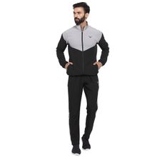 INVINCIBLE Black Grey Men Light Weight Lounge Tracksuit (Set of 2)