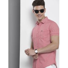 The Indian Garage Co Men's Slim Fit Checkered Half Sleeves Casual Shirt