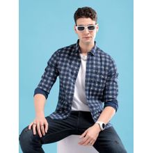 The Indian Garage Co Men's Slim Fit Checkered Spread Collar Casual Shirt