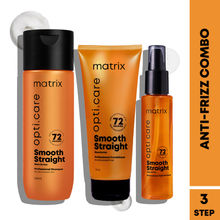 Matrix Opti.Care 3-Step Regime, Up To 4 Days Frizz Control, Shampoo + Conditioner + Serum