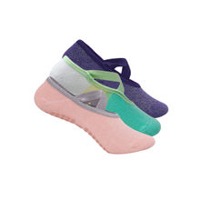 Mint & Oak Pilates Anti Skid Grip Socks for Women (Pack of 3)