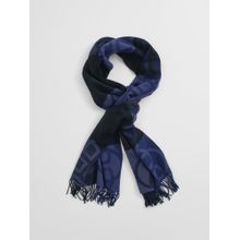 GANT Women Navy Blue Colorblock Scarf