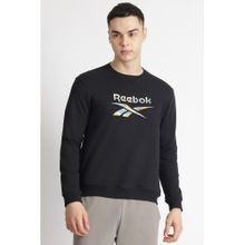 Reebok Men Black Printed Sweatshirt