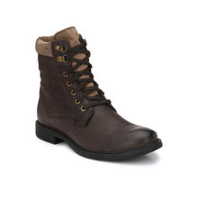 Delize Solid Brown Lace-up Boots