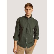 Bruun & Stengade Men Green Solid Button Down Collar Full Sleeves Shirt
