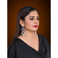 Shhimmerz Jewellery Three Tier Pearl Drops & Danglers Earrings