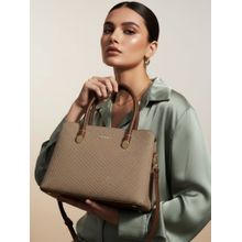 CARRIALL Brown Ireen Vegan Leather Handbag with Detachable Strap