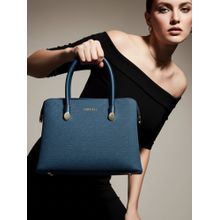 CARRIALL Teal Ireen Vegan Leather Handbag with Detachable Strap