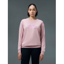 Technosport Pink Polyester Crew Neck Full Sleeves Sweatshirt