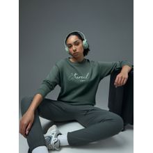 Technosport Green Polyester Crew Neck Full Sleeves Sweatshirt