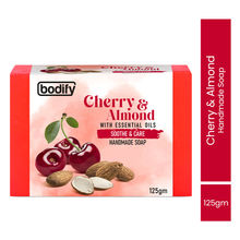 Bodify Cherry Almond Handmade Soap Soothe Care Natural Extracts for Refreshing Bathing Experience