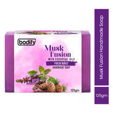 Bodify Musk Fusion Handmade Soap Fresh Burst Natural Extracts for Refreshing Bathing Experience