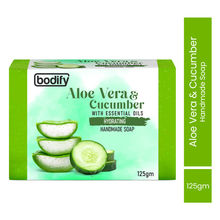 Bodify Aloe Vera Cucumber Handmade Soap Hydrating Natural Extracts for Refreshing Bathing Experience