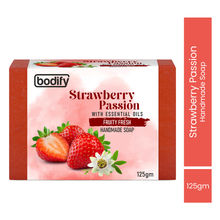 Bodify Strawberry Passion Handmade Soap Fruity Natural Extracts for Refreshing Bathing Experience