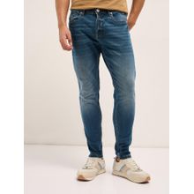 THE BEAR HOUSE Mens Dark Blue Skinny Fit Jeans