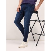 THE BEAR HOUSE Mens Dark Blue Skinny Fit Jeans