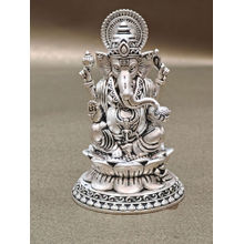 SABERA Exquisite Handcrafted Silver-Plated Ganesha Idol