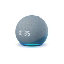 Amazon All-new Echo Dot(4th Gen)with clock Next generation smart speaker with LED display(Blue)