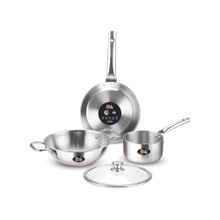 Milton Pro cook Triply Stainless Steel 4 Pc Induction Cookware Set-Silver