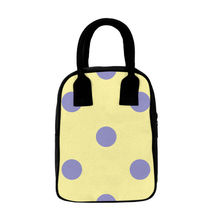 Crazy Corner Purple Polka Dots Printed Insulated Canvas Lunch Bag