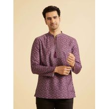 Manyavar Elegant Purple Short Kurta