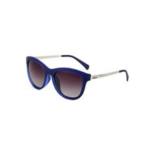 PARIM Polarized Women's Cat-eye Sunglasses Blue Frame / Brown Lenses