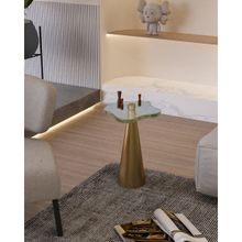 The House of Trendz Lily Drink-Cocktail Table (L-11", W-11", H-21") - Gold