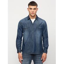 Pepe Jeans Blue Full Sleeves Denim Shirt