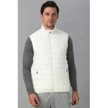 Van Heusen Men White Stripes Casual Jacket