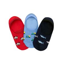 Mint & Oak Loafer No Show Socks for Men, Pack of 3 - Multi-Color (Free Size)