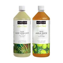 Kapiva Ayurveda Aloe Vera Juice + Amla Juice Combo