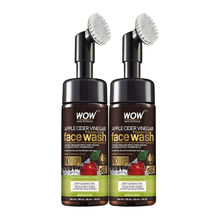 WOW Apple Cider Vinegar Foaming Face Wash With Built In Face Brush - Pack of 2