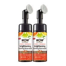 WOW Skin Science Brightening Vitamin C Face Wash With Brush For Hyperpigmentation - Pack of 2
