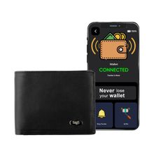tag8 Dolphin Smart Leather Wallet for Men, Black