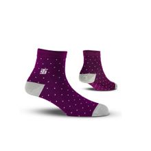 SockSoho The Royal Edition Ankle Length Men Cotton Socks - Purple