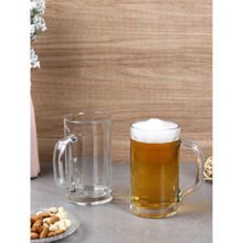 Uniglass Drinking Glass Set, Nicol Beer Mug 400ml, Set Of 2pcs, Transparent